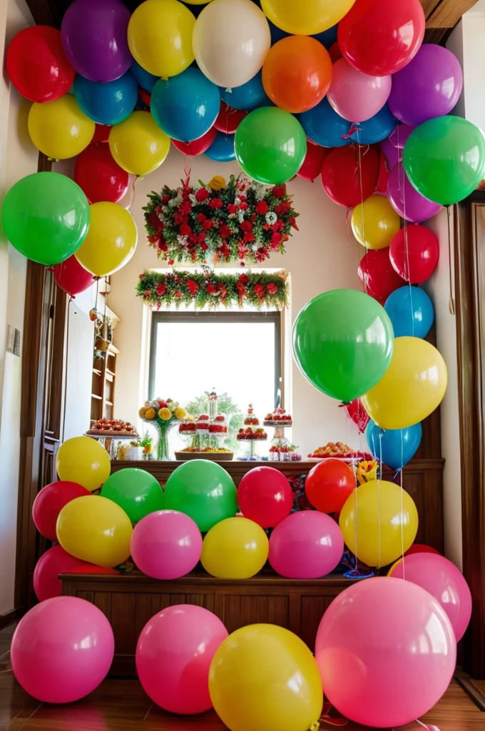 Decoration with balloons for party