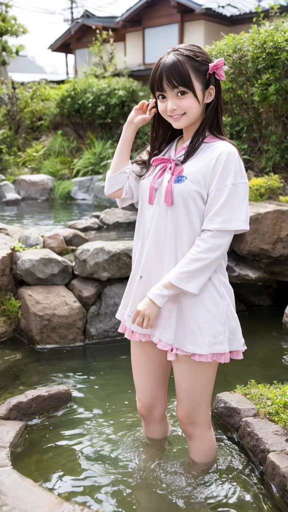 Kanna Hashimoto、High quality、Very cute、Soaking in a hot spring