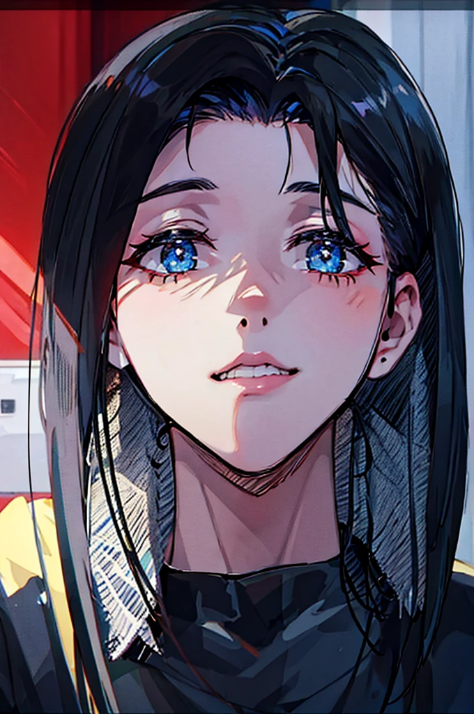 girl, black hair, short hair