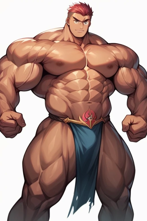 high resolution high quality wonderful Big Giant Muscles that swell Uplifting Big muscles Thick arms Thick legs Tattoo on upper body loincloth Eye power Sharp Eyes reality