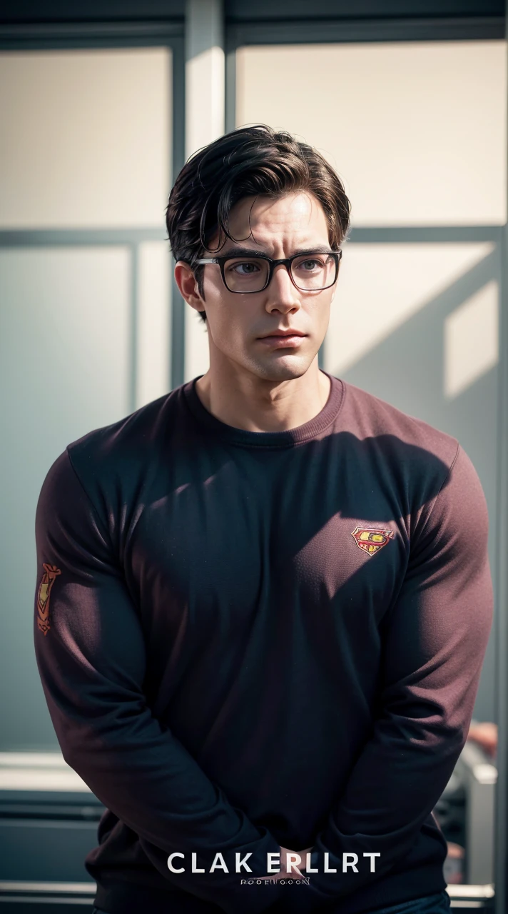 Create image with my face 100% identical to Clark Kent's look in a suit
