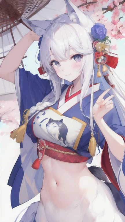 (best quality, masterpiece), 1 girl, centaur, It takes, White skin, japanese girl, Smiling, exposing the abdomen,belly button t-shirt, 아름다운 소녀 perfect wolf photo, perfect wolf photo