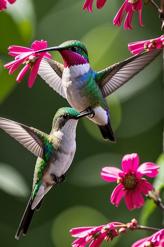 A colorful hummingbird