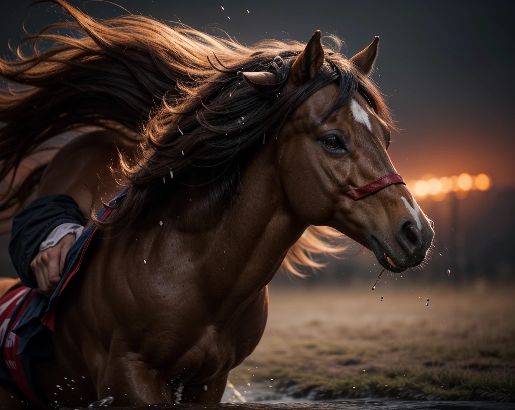 Movie stills ((((not human))))I would love to be in your picture, with enthusiasm, Enthusiasm and boundless energy. Is it the vibrant red that literally engulfs me?, or、Sprinting at full speed２A majestic and magnificent stallion, their manes Blowinging in the wind, It&#39;s a call to me?
Beautiful painting of a wild horse running, (Eye for perfect detail, perfect detailed head, Perfectly detailed body, muscle:1.5), (horse's mane Blowinging in the wind:1.5)
(dark, Empty red grunge background:1.3), Rim lighting, Clean background
(masterpiece) Hit the ground, Wild Field, Dramatic lighting, Otherworldly, Highest quality, oil, dark, Goya 2023, fog, (amazing art, Splash, Projectile, projection, action:1.2), darkness, sum , breathe, Blowing, Vast natural space, dynamic, Cinematic shots,
style, Goya 2023 style     (not humans:1.5),   Shallow depth of field, Vignette, Very detailed, High budget, Bokeh, CinemaScope, Sulky, amazing, nice, Film Grain, granular