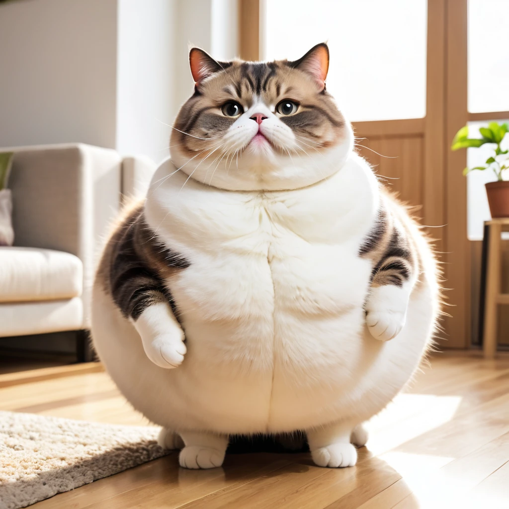 high resolution high quality wonderful Uplifting reality cute fat round Cat