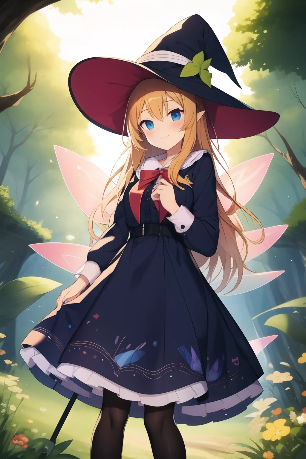 A fairy in witch clothes