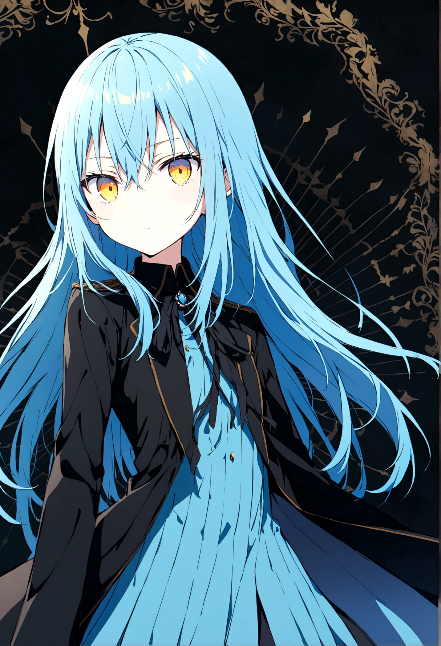rimuru tempest, Rimuru Tempest, blue eyes, long hair, yellow eyes, hair between eyes, 8K wallpaper,