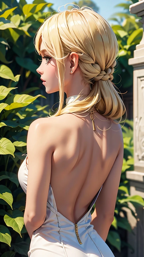 Elf,Blonde,Backless dress