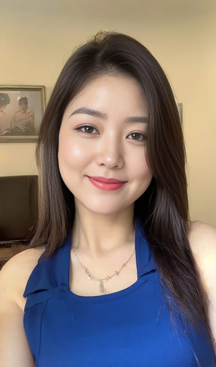 Highly detailed face and skin texture, fine eyes, double eyelid,((mature adult woman))、((middle-aged women))、((55 years old)),((In underwear))、((very good))、medium long brown hair,on the office chair,((big breasts 1.8)), High resolution facial features,gentle smile、Reach out to your audience、