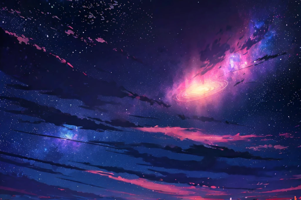 anime - style scene of a beautiful sky with a star and a planet, cosmic skies. by makoto shinkai, anime art wallpaper 4k, anime art wallpaper 4 k, anime art wallpaper 8 k, anime wallpaper 4k, anime wallpaper 4 k, 4k anime wallpaper, anime sky, amazing wallpaper, anime background, heaven planet in background, anime background art, no person