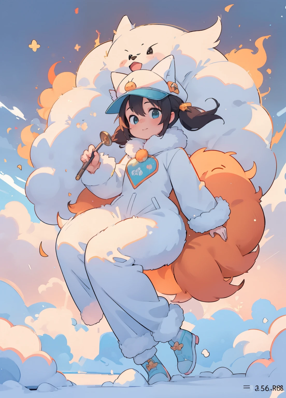 (masterpiece、Highest quality、Highest quality、Official Art、Beautiful and beautiful:1.2)、(One girl:1.3)Hatsune Miku、Twin tails,Beautiful breasts,There is a photo of a cat wearing a hat and goggles.., Soluble in Valpix, The fusion of buizel and humans, Fluffy orange skin, fur art!!!, fire type, fire!! whole body, Detailed fan art, fursona fur art commission, Fursona Art, very very beautiful fur art, High quality fan art, Anthropomorphic fox, Fox with a torch