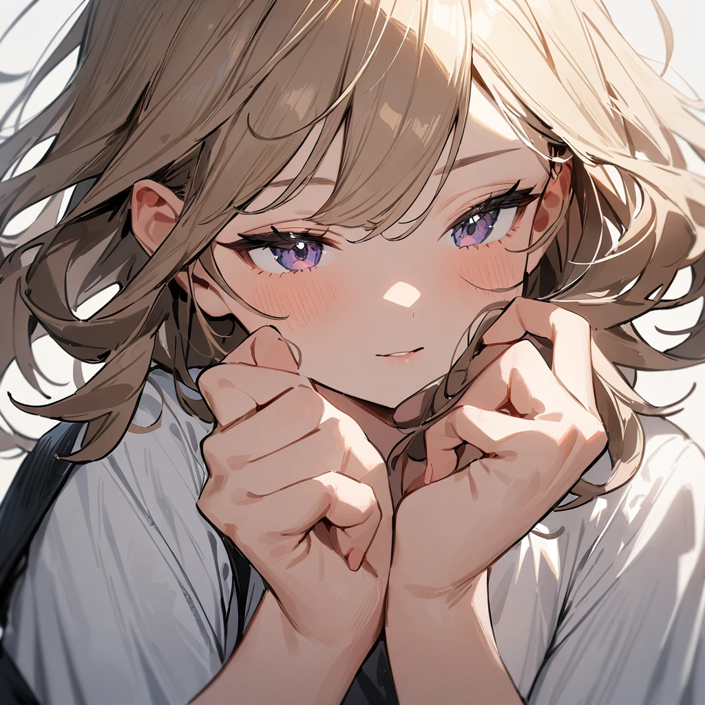 1 girl,Solo,long and shot hair,masterpiece, best quality, very aesthetic, absurdres,arms,face,hands,