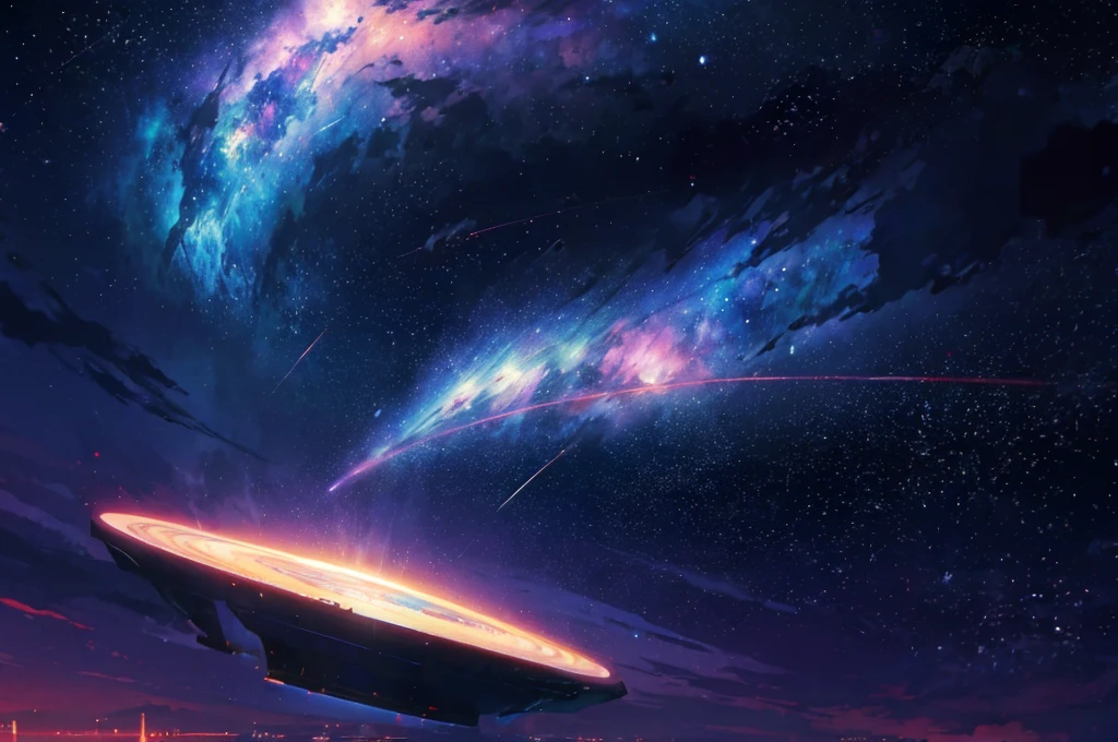 anime - style scene of a beautiful sky with a star and a planet, cosmic skies. by makoto shinkai, anime art wallpaper 4k, anime art wallpaper 4 k, anime art wallpaper 8 k, anime wallpaper 4k, anime wallpaper 4 k, 4k anime wallpaper, anime sky, amazing wallpaper, anime background, heaven planet in background, anime background art, no person