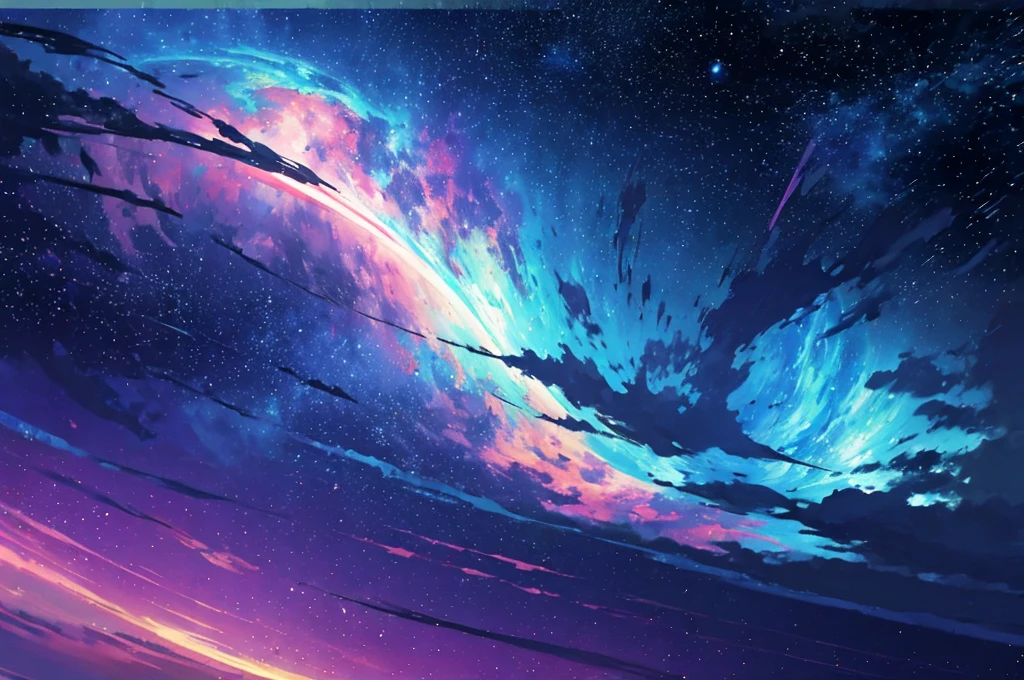 anime - style scene of a beautiful sky with a star and a planet, cosmic skies. by makoto shinkai, anime art wallpaper 4k, anime art wallpaper 4 k, anime art wallpaper 8 k, anime wallpaper 4k, anime wallpaper 4 k, 4k anime wallpaper, anime sky, amazing wallpaper, anime background, heaven planet in background, anime background art, no person