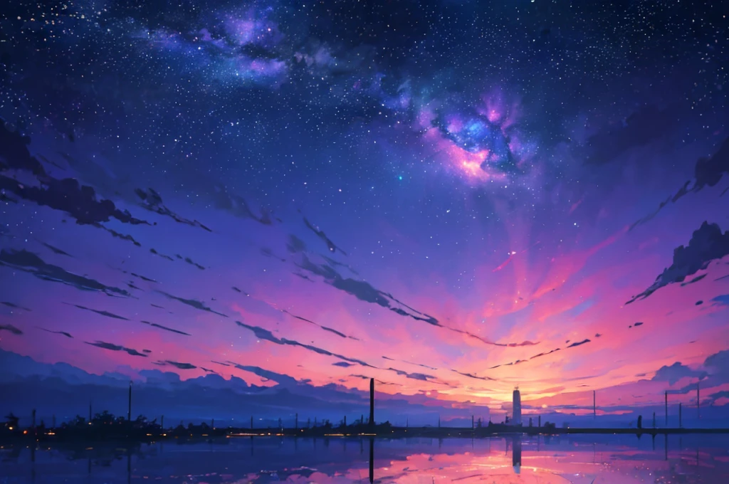 anime - style scene of a beautiful sky with a star and a planet, cosmic skies. by makoto shinkai, anime art wallpaper 4k, anime art wallpaper 4 k, anime art wallpaper 8 k, anime wallpaper 4k, anime wallpaper 4 k, 4k anime wallpaper, anime sky, amazing wallpaper, anime background, heaven planet in background, anime background art, no person