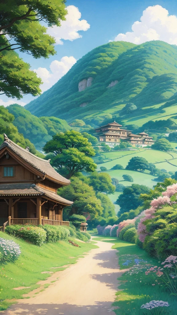 Ghibli style　countryside　Tanabata