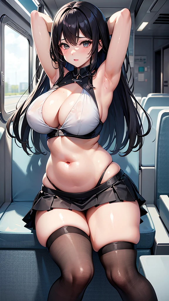 The best super busty、older sister、Beauty、Black Hair、Cleavage、mini skirt、Thighs、high resolution、Ultra HD、Knee socks、Absolute area、train、seat、Armpit、Close-up、Voyeur、両Armpit上げ、Sexy、pregnancy、Belly bulge、slender、Titty fuck、uniform、Armpitチラ、hot pants