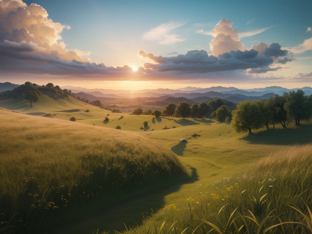 masterpiece, best quality, Local，Close shot，Light，grassland，grassland，Sunlight，Lighting，Light and Shadow，Sky，Clouds，(Extremely detailed CG unity 8k wallpaper), (best quality), (Best Illustration Award), (The best shadow), absurd, Realistic lighting, (abyss), Beautiful and delicate light, Leng Jun