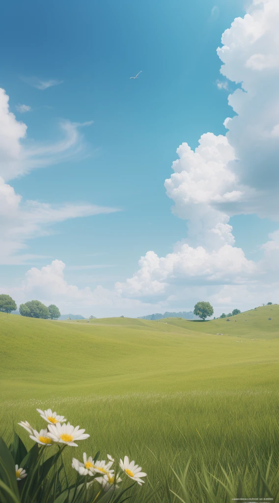 masterpiece, best quality, Local,Close shot,Light,grassland,grassland,Sunlight,Lighting,Light and Shadow,Sky,Clouds,(Extremely detailed CG unity 8k wallpaper), (best quality), (Best Illustration Award), (The best shadow), absurd, Realistic lighting, (abyss), Beautiful and delicate light, Leng Jun