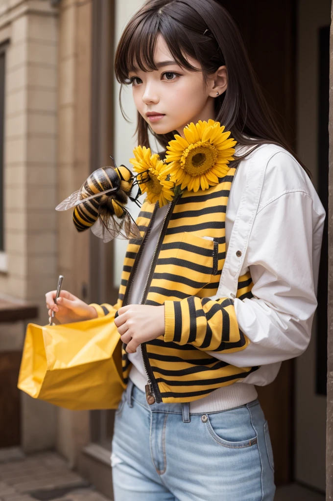 CREATE A BEE FROM HUMAN CLOTHES 