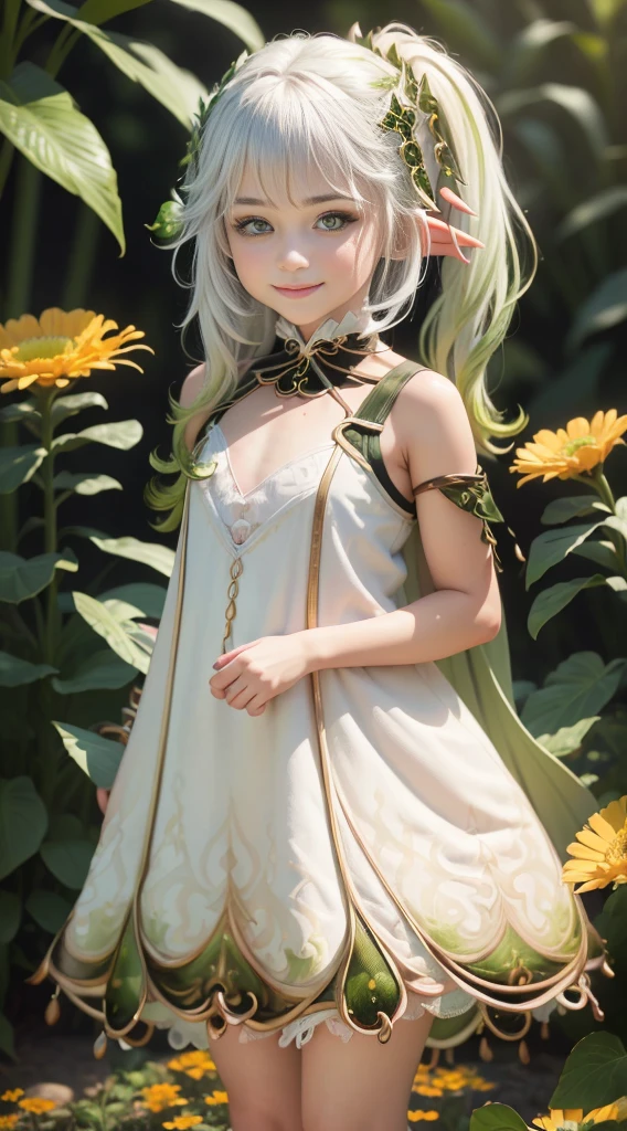 (8K, RAW photo, best quality:1.2, masterpiece:1.2), High detail RAW color photo, professional photograph, cowboyshot, (realistic, photo realistic:1.37),
1 girl, , cinematic light, flat chested, (finerly detailed face:1.2), (kind smile), (looking at viewer:1.2)
(flat chest:1.45) Flowerdress Flower field Lots of flowers