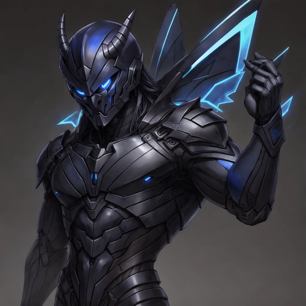 Muzchina, demon, Dark skin, From Veteligo, kind, with blue eyes,