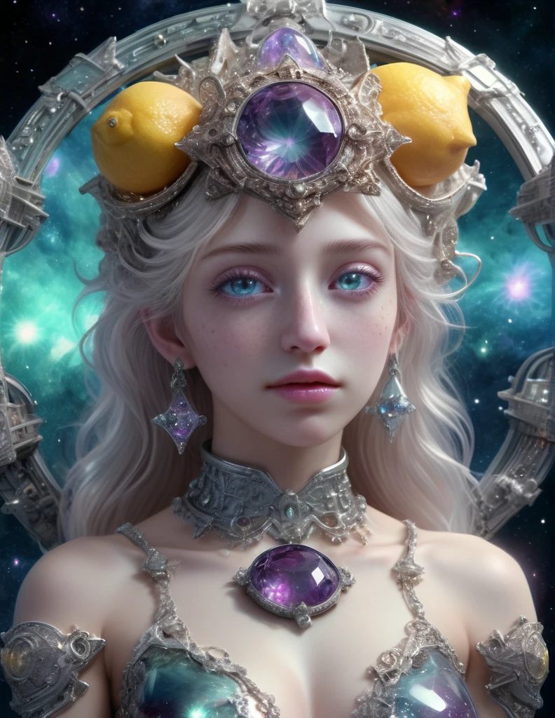 the portrait of an absurdly beautiful,graceful,elegant,sophisticated,young woman made of lemons,an ultrafine hyperdetailed photo by kim jung gi,irakli nadar,intricate linework,bright colors,octopath traveler,final fantasy,unreal engine 5 highly rendered,global illumination,radiant light,detailed and intricate environment 8,DonMC3l3st14l3xpl0r3rsXL