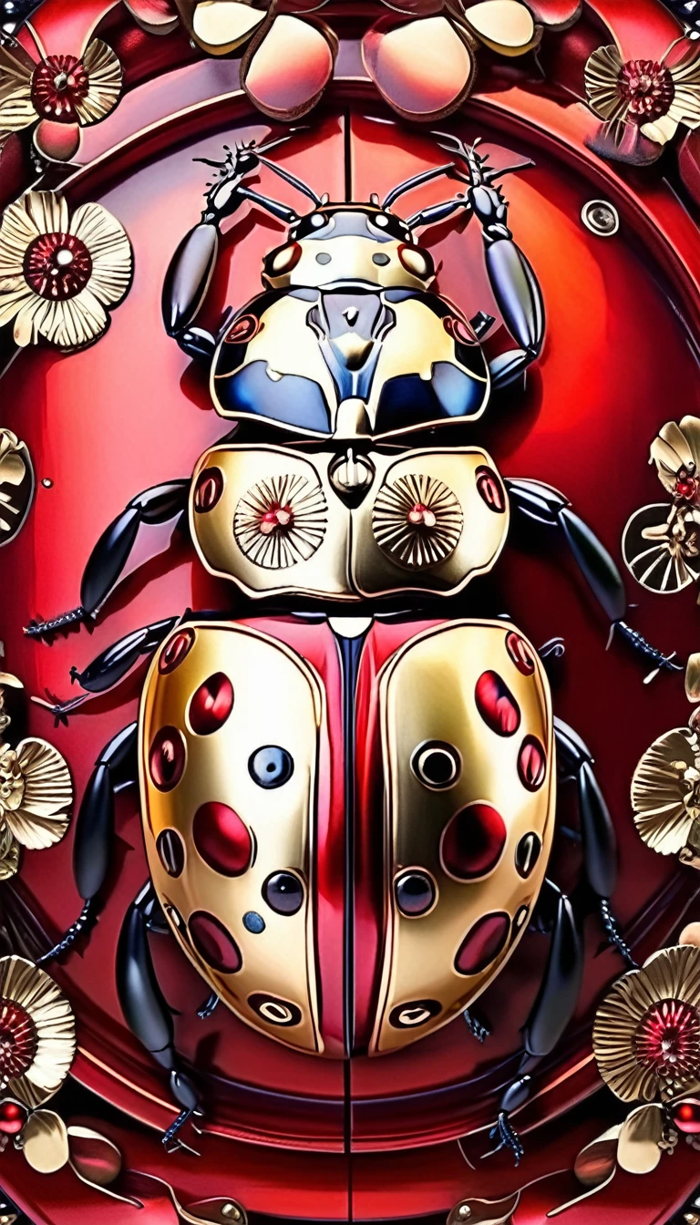 Ladybug、metallic、red、Mechanization