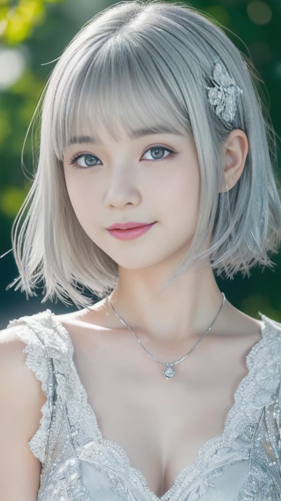 8K, portrait, portrait, (alone), masterpiece, highest quality, 1girl、、 (slim:1.35)、(flat body:1.35)、、cute、inverted triangle face、、((head shot))、((pure white berry short hair))、silky white sleeveless shirt、bright blue eyes、dark lighting、concentrated expression、(highly detailed skin、skin details)、sharp focus、、intricate details、very detailed, Cluttered and detailed background
