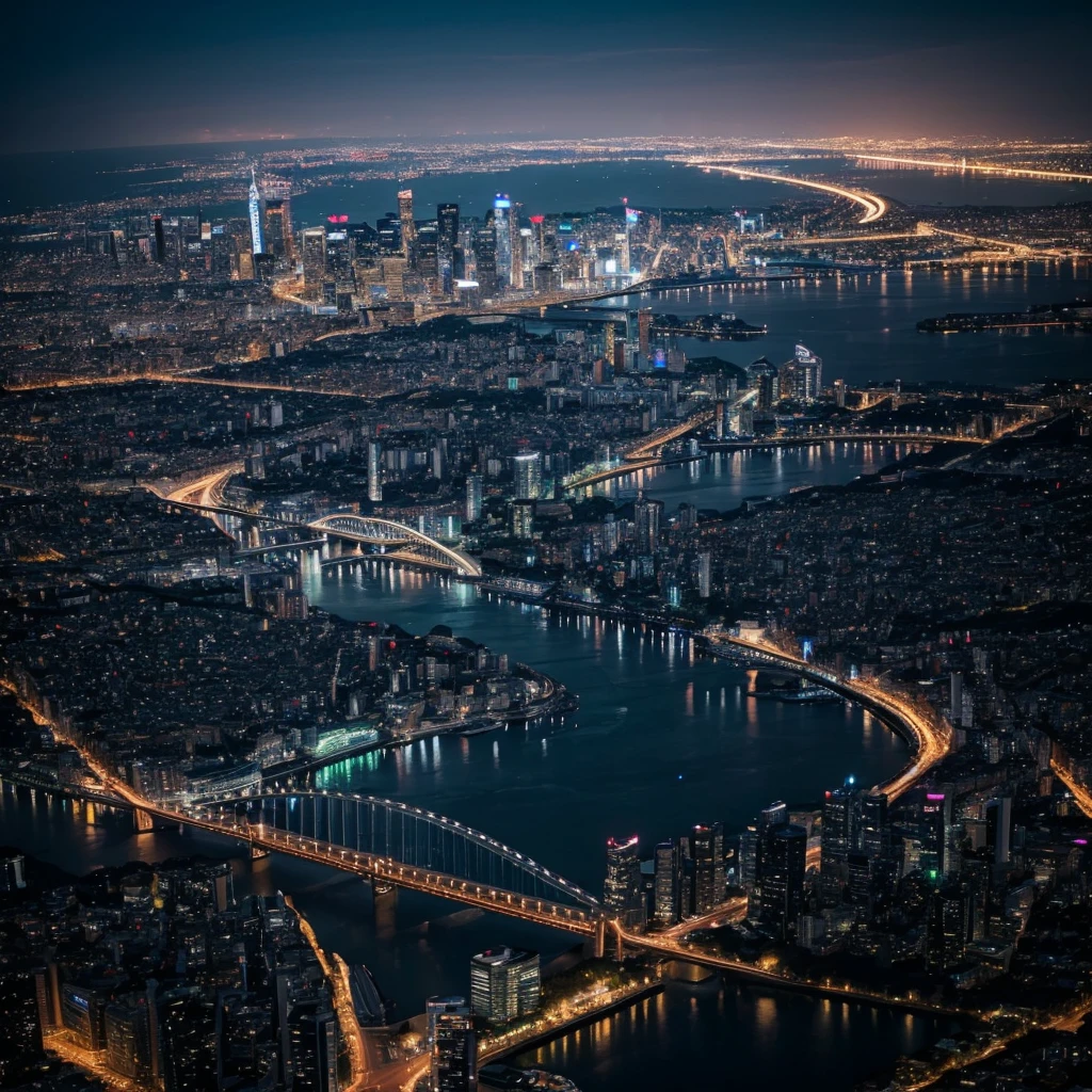 Night Sky、A view of the city lights