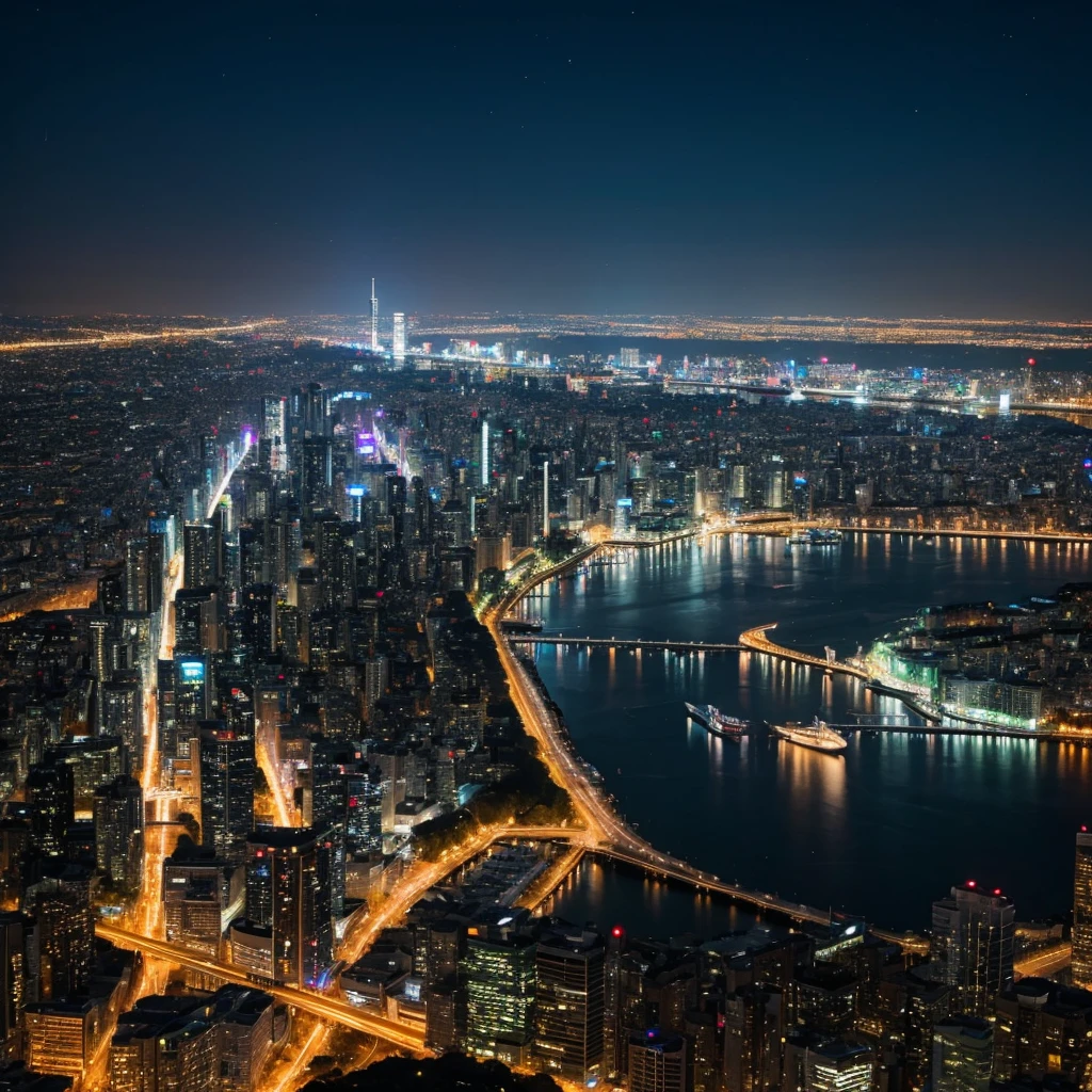 Night Sky、A view of the city lights