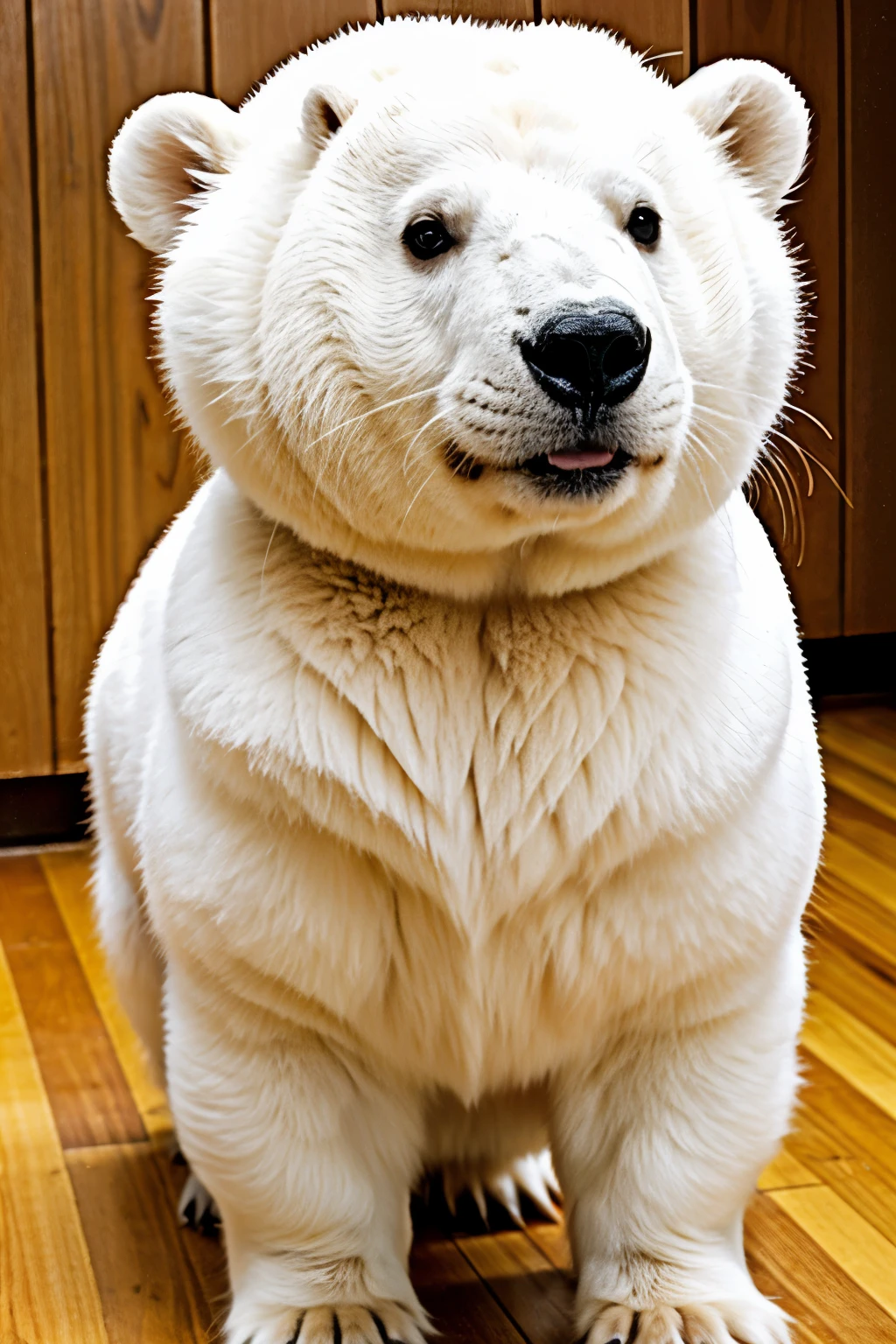 polar bear in a guinea pig costume