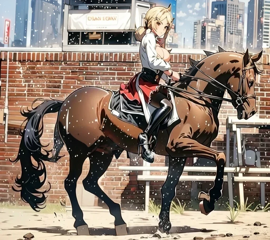 ((best quality)), ((anime masterpiece)), (high detailed), 8k, cinematic lighting, horse