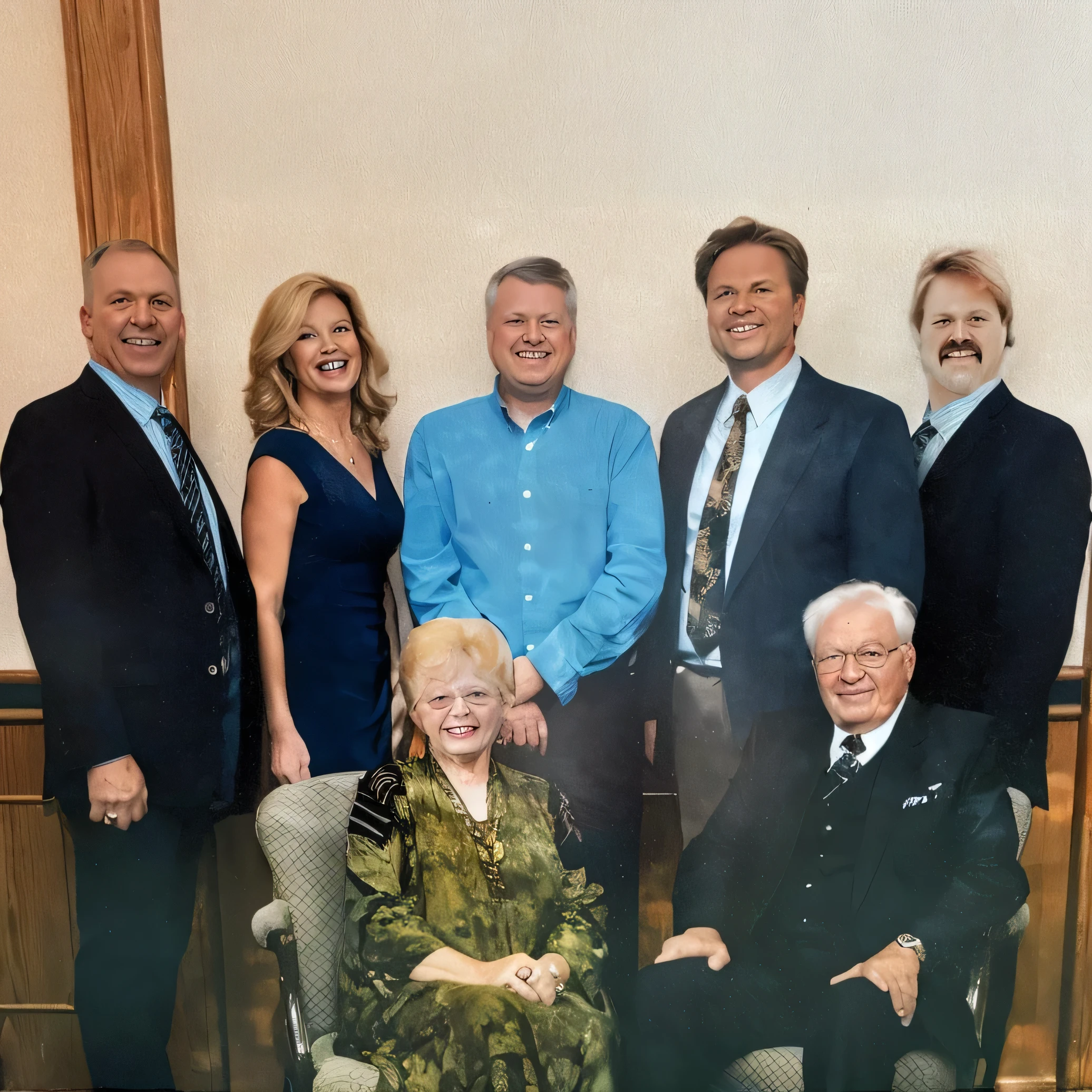 there are a group of people posing for a picture together, 2 0 2 2 photo, by Lynn Pauley, photo from 2022, photo taken in 2 0 2 0, seventies era, spooky photo, group photo, by Jennifer Bartlett, full body portrait of a group, by Bernie D’Andrea, 90s photo, absolutely outstanding image