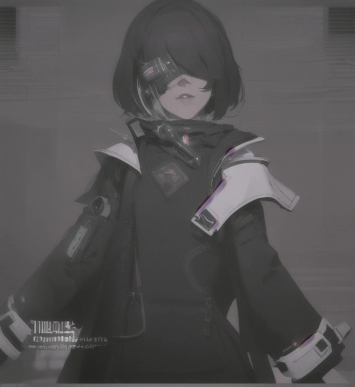((The best quality)), ((Masterpiece)), (Very detailed:1.3), ..............3D, beautiful (Cyberpunk:1.3) hacker woman, short hairstyle,short hair, Return to viewer, Thick hair, Operating computer terminal, head mounted display, computer server, LCD screen, fiber optic cable, Company logo, HDR (High Dymanic Range), ray tracing, NVIDIA RTX, super resolution, Unreal 5, Subsoil Scatter, PBR texture, Post-processing, Anisotropic filtering, depth of field, maximum sharpness and sharpness, Multilayer textures, Albedo y Highlight Maps, Surface shading, Accurate simulation of light-material interactions, perfect proportions, octane rendering, duotone lighting, Low ISO, white balance, rule of thirds, wide opening, 8K RAW, efficient sub-pixels, sub-pixel convolution, glow particles, dynamic  pose
