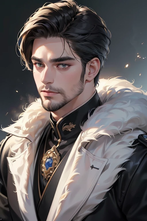 (best quality,4k,8k,highres,masterpiece:1.2),ultra-detailed,(realistic,photorealistic,photo-realistic:1.37),30 year old man,3 day beard,handsome anime,portraits,strong,masculine,dark hair,sharp jawline,mesmerizing eyes,perfectly styled hair,cool anime outfit,confident expression,vibrant colors,dynamic lighting