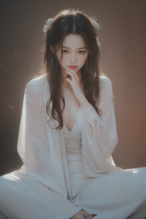 Sensual woman, beautiful and detailed eyes, beautiful and detailed lips, high-definition face, long eyelashes, elegant appearance, gothic dress, soft lighting, dramatic shadows, calm color palette, cinematic composition, photorealistic Stick, (Top quality), 4K, 8K, High resolution, Masterpiece: 1.2), Ultra-definition, (Real, Photorealistic, Photorealistic: 1.37), Lace pants, Sitting, sensual pose, Bold pose, Moist skin, sweaty, bare feet, ecstasy, embarrassed, masochistic, blushing, embarrassed, ecstatic expression, turning back, sticking out buttocks, distorted facial expression, tears flowing, heavily wet.Temple with water、White panties