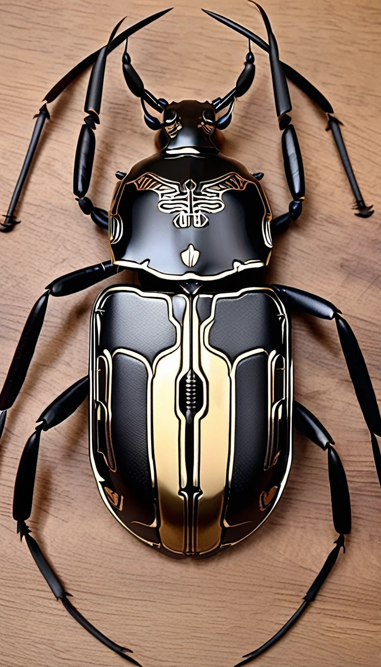 Longhorn Beetle、Black、Metallic body、Mechanization