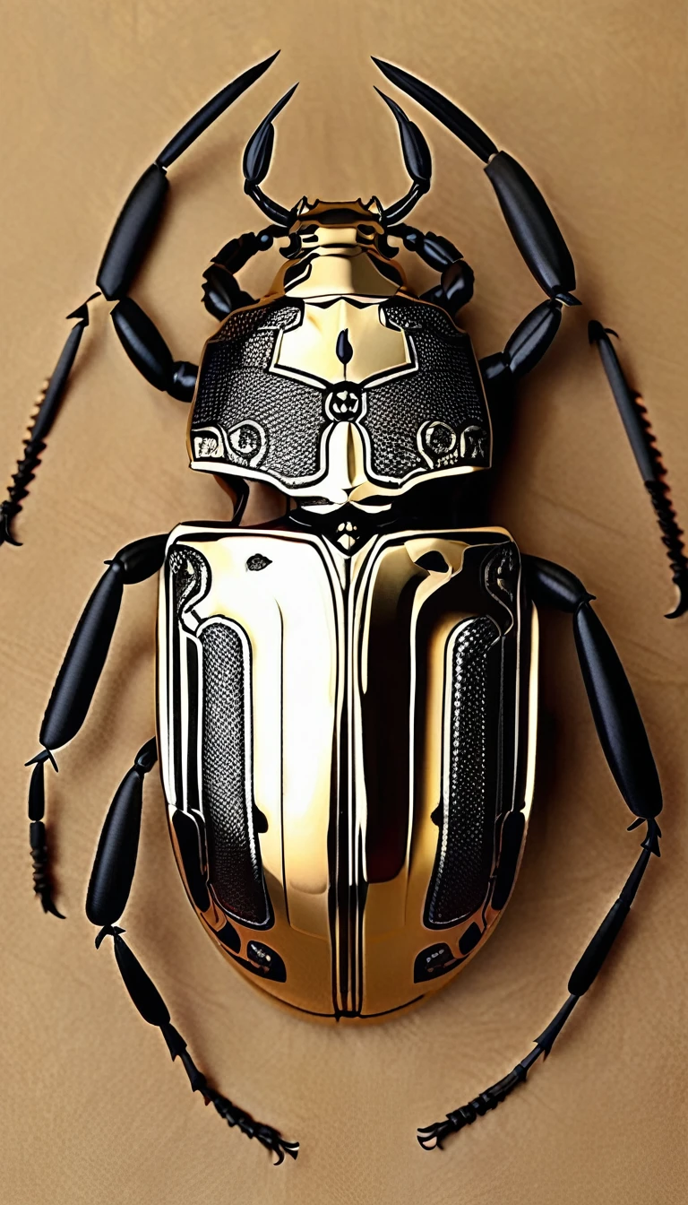 Longhorn Beetle、Black、Metallic body、Mechanization