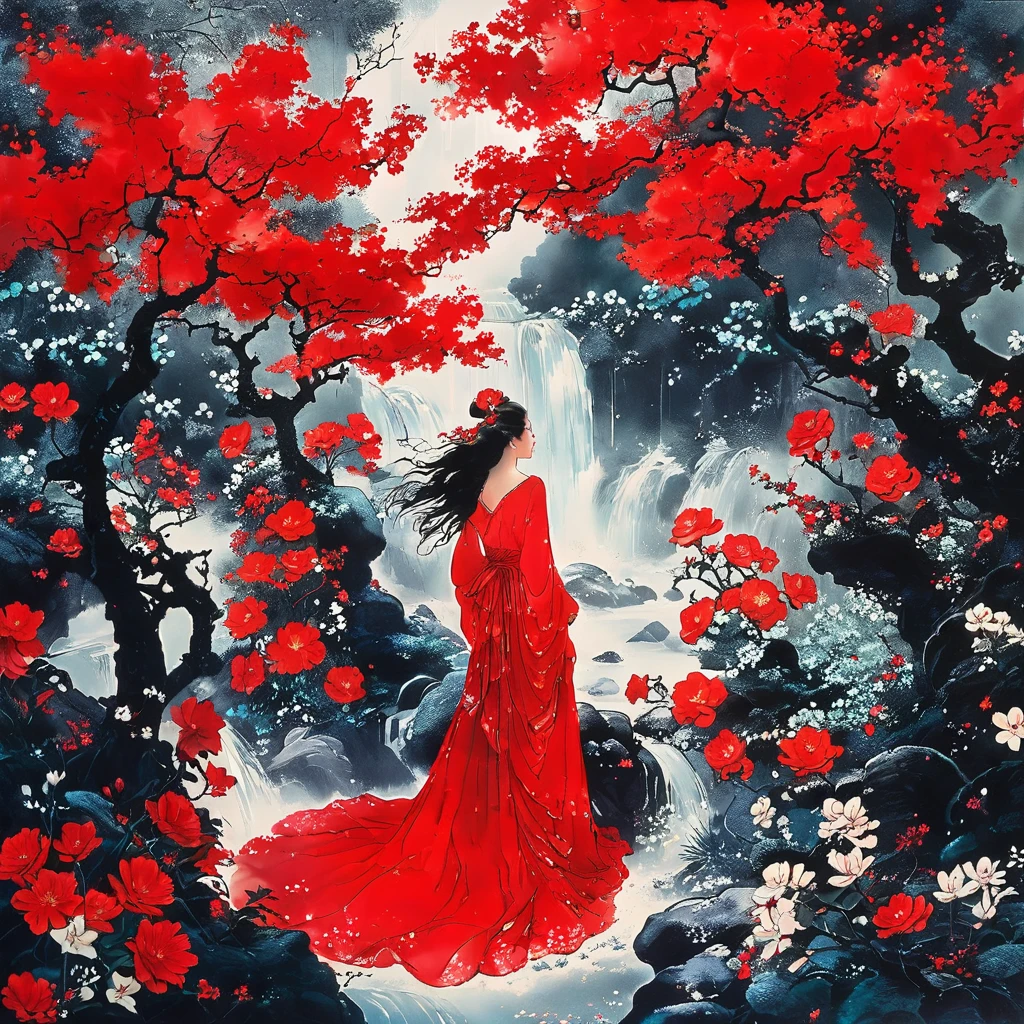 bright red