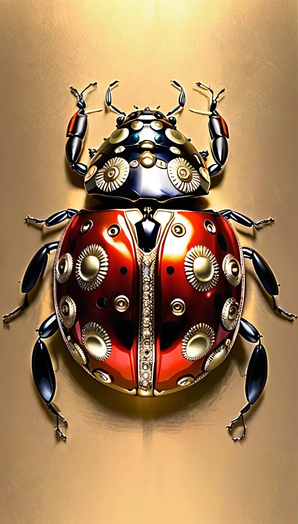 Ladybug、metallic、red、Mechanization