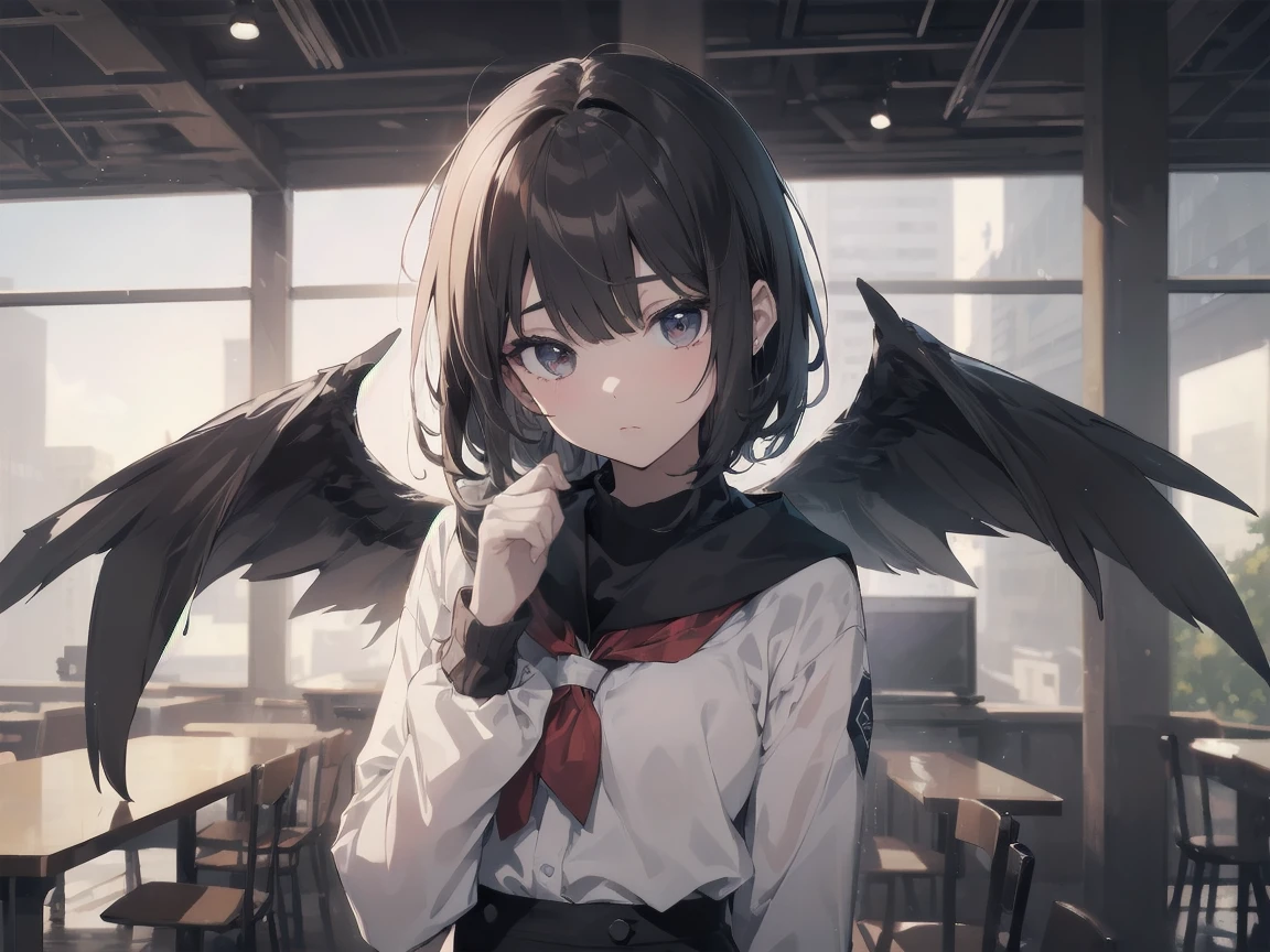 Super high quality by Art God, Super detailed, High resolution, Ilya Kuvshinov Style, Anime Moe Art Style, Best Anime 8K Konachan Wallpaper, pixiv Contest Winner, Perfect Anatomy, break,(眠そうにalone学校へ歩いていく女の子を描いてください. ),break,Surreal , (alone,,,18-year-old:1.3),Complete limbs, Full Finger,, The charm of androgyny, (Very short hair), Messy Hair, Flat Chest, Small Ass, between legs, Small eyes,Beautiful and exquisite black eyes, Well-proportioned iris and pupil, Disgusted Eyes, High resolutionの詳細な髪, , skirt, School zone. break,Highly detailed skin, Best lighting by famous artists, 8K,Cute illustrations,