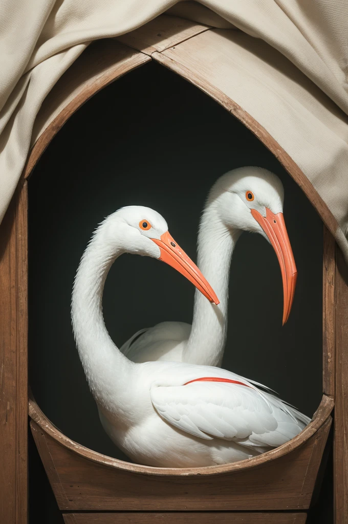 ((best qualityer)), ((work of art)), (detailded), stork with baby inside a cloth