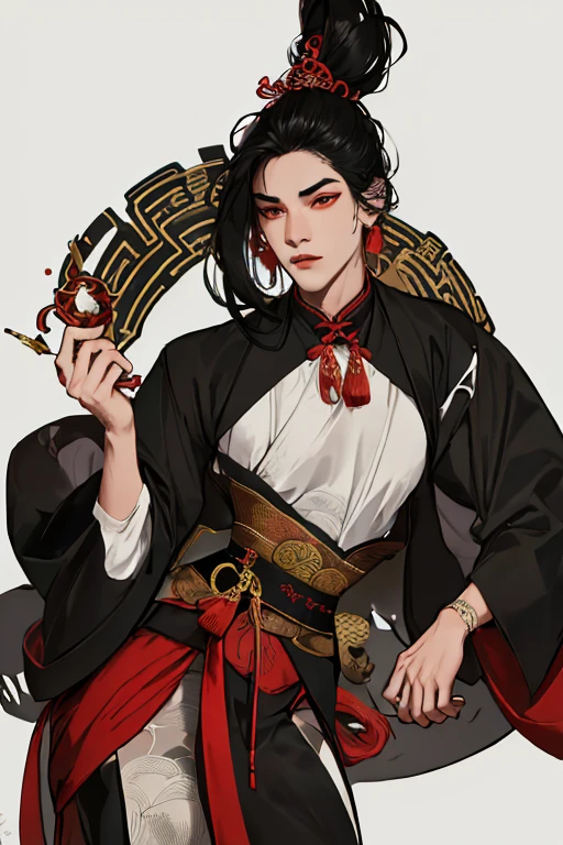 NSFW, Masterpiece artwork, best qualityer, ultra detali, semi-realistic, detailedfacialfeatures, 1woman,wearing old wuxia clothes,voluptuous,sensuous,long black hair,dark clothes, audacious,holding in his left hand a thick and long sword.