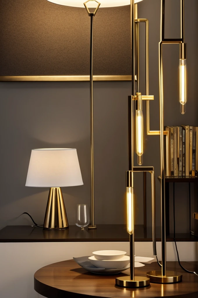 Create a luxurious futuristic lamp
