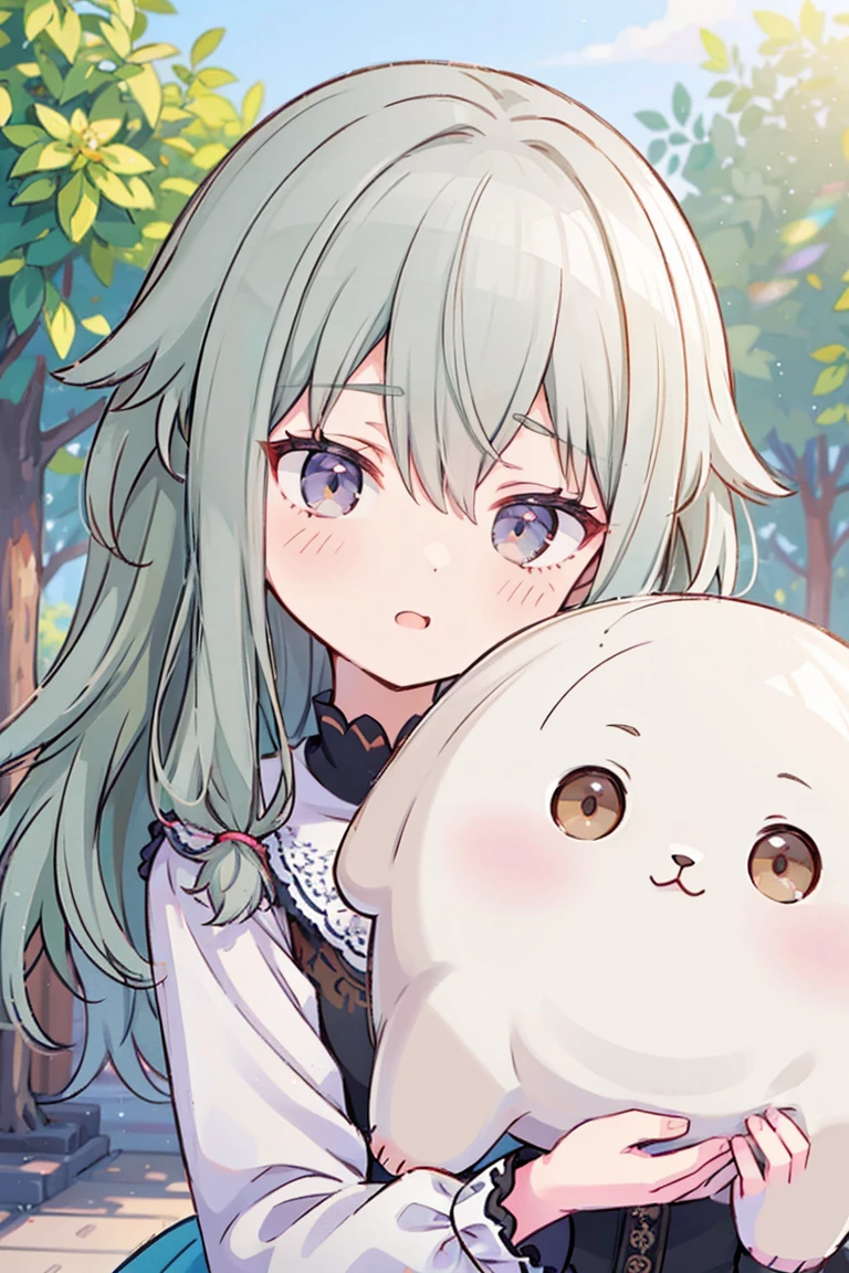 masterpiece、Best image quality、Face the camera、Fluffy hair、Delicate eyes、Adorable, 最high quality、Mature Girl、1 person、smile、masterpiece, Most detailed, high quality、Shiny Hair、Very fine and beautiful bright eyes、nose blush、Very detailed, clear and beautiful face, Awards, (Anatomically correct)、During a walk