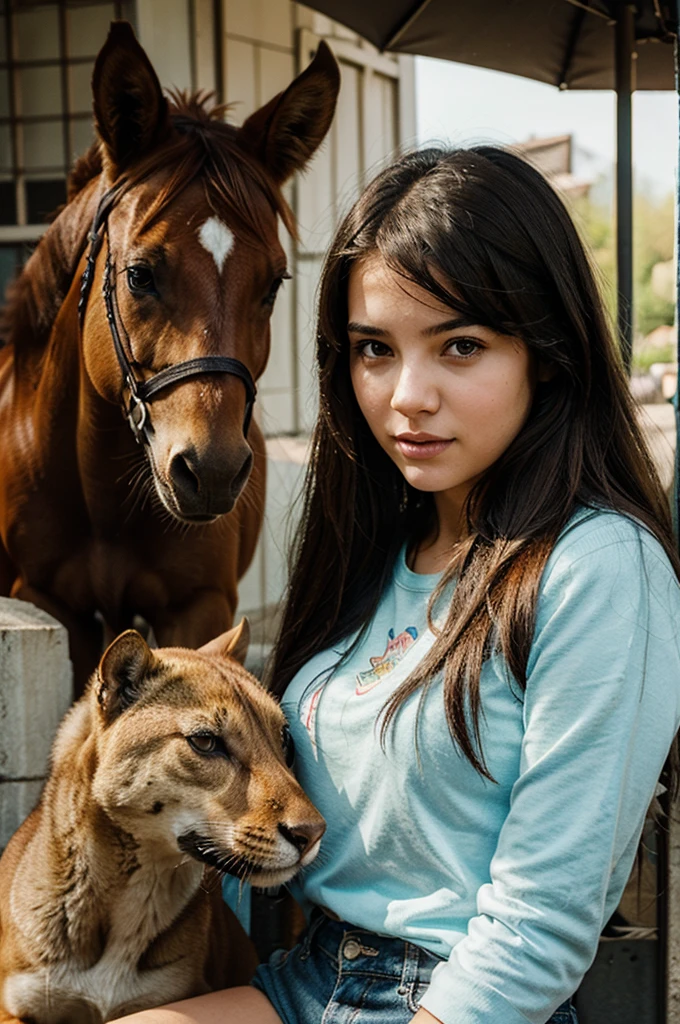 Illustration of a girl who talks to animals
