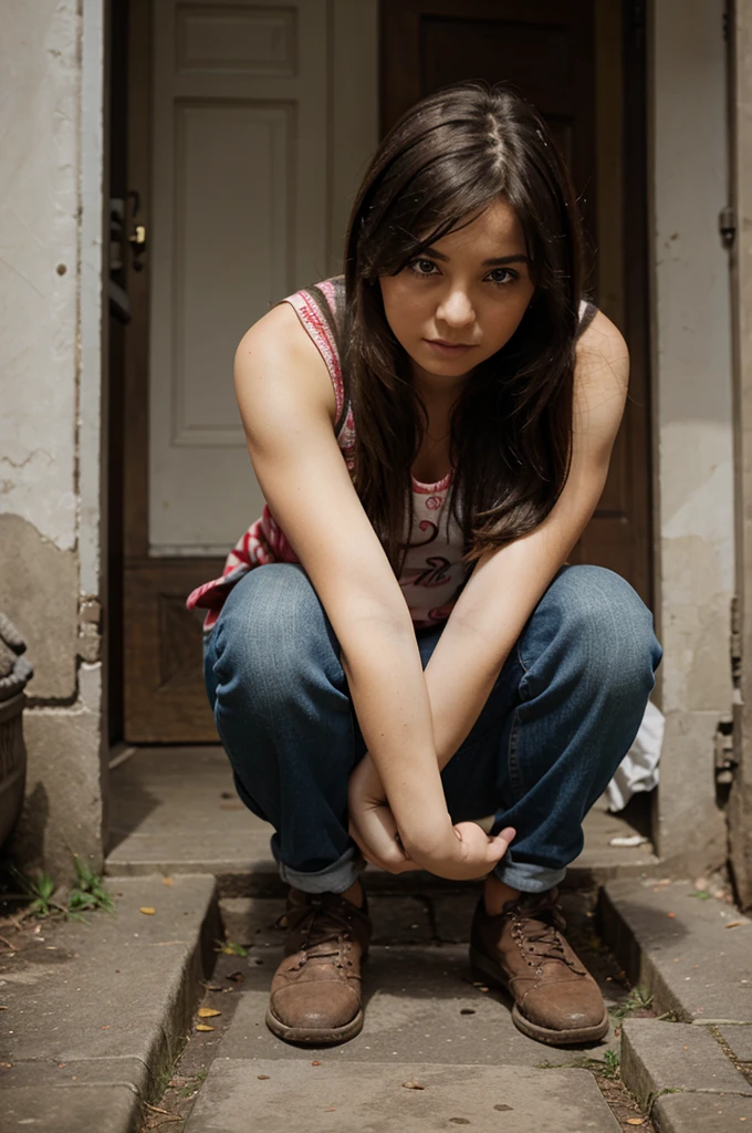 Girl defecates