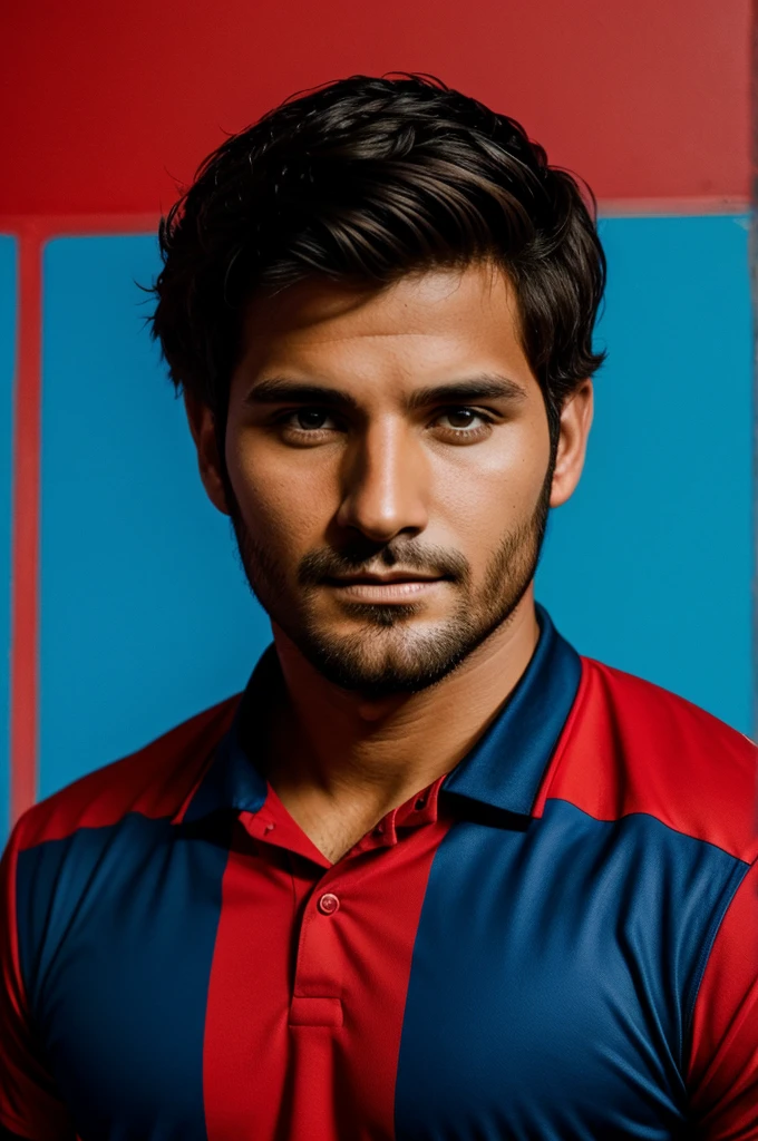 Name "Juan Pablo" red and black colors with blue background