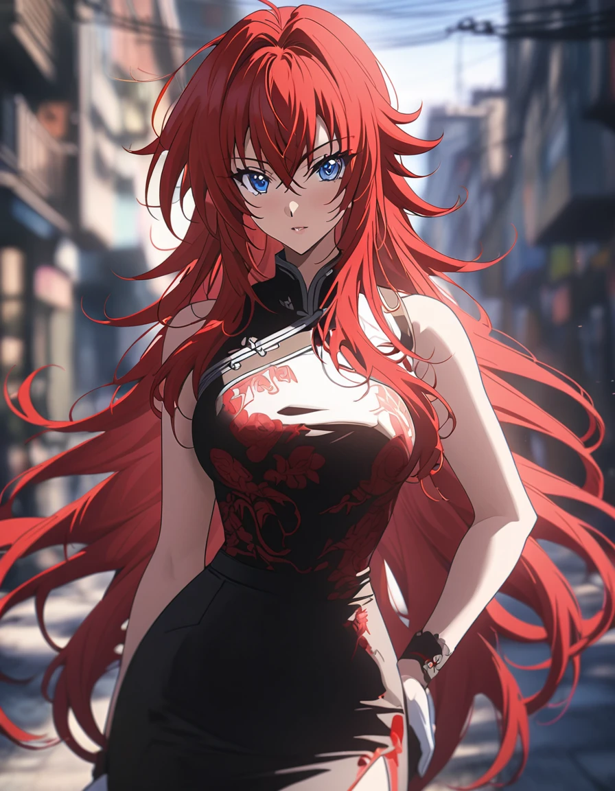 a close up of a person in a uniform with long red hair, erza scarlet as a real person, rias gremory, female anime character, anime girl named lucy, best anime character design, she has red hair, seductive anime girl, anime character, with red hair, anime best girl, with long red hair, anime woman fullbody art